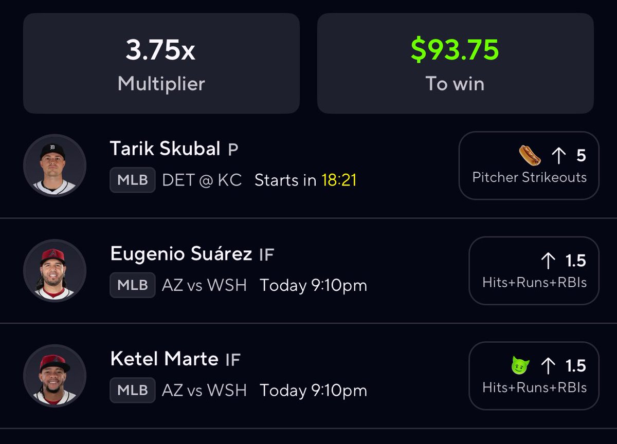 Free month to one person who likes if we bang this PrizePicks Glizzy Slip 🙂‍↕️

Can we go back to back to back!? Coming off a 24x and 2x! Free Trial - dubclub.win/r/p/pri-ys424/…