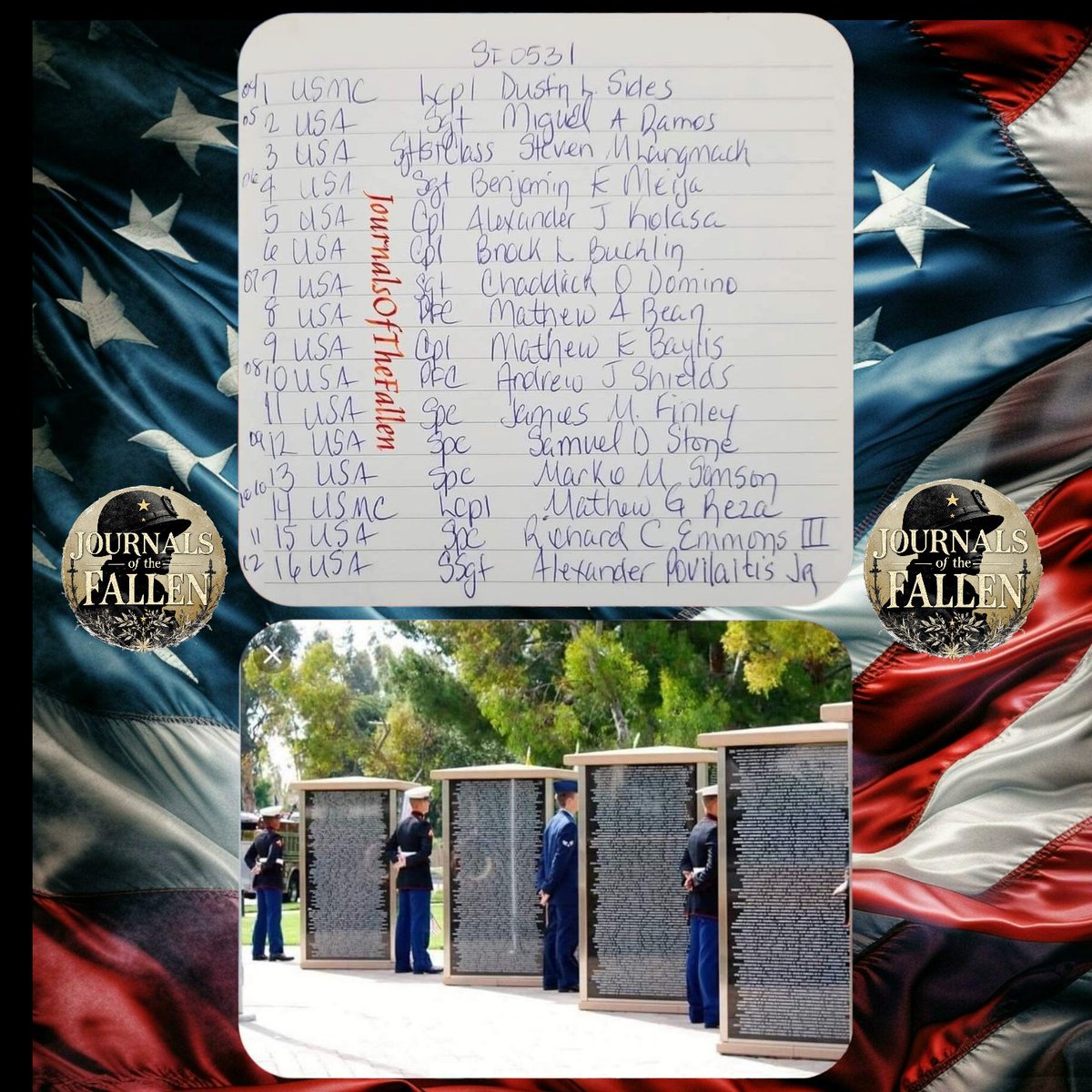 Patriots let us Honor the Fallen that gave their all on this day May 31st during the Global War On Terror . 
May they all Rest in Peace!
SemperFidelis,
ECasas 
#V1P58
#JOTF4448
#neverforgotten7050 #USA #USMC   #JournalsOfTheFallen43000
#TheNamesofTodaysFallen