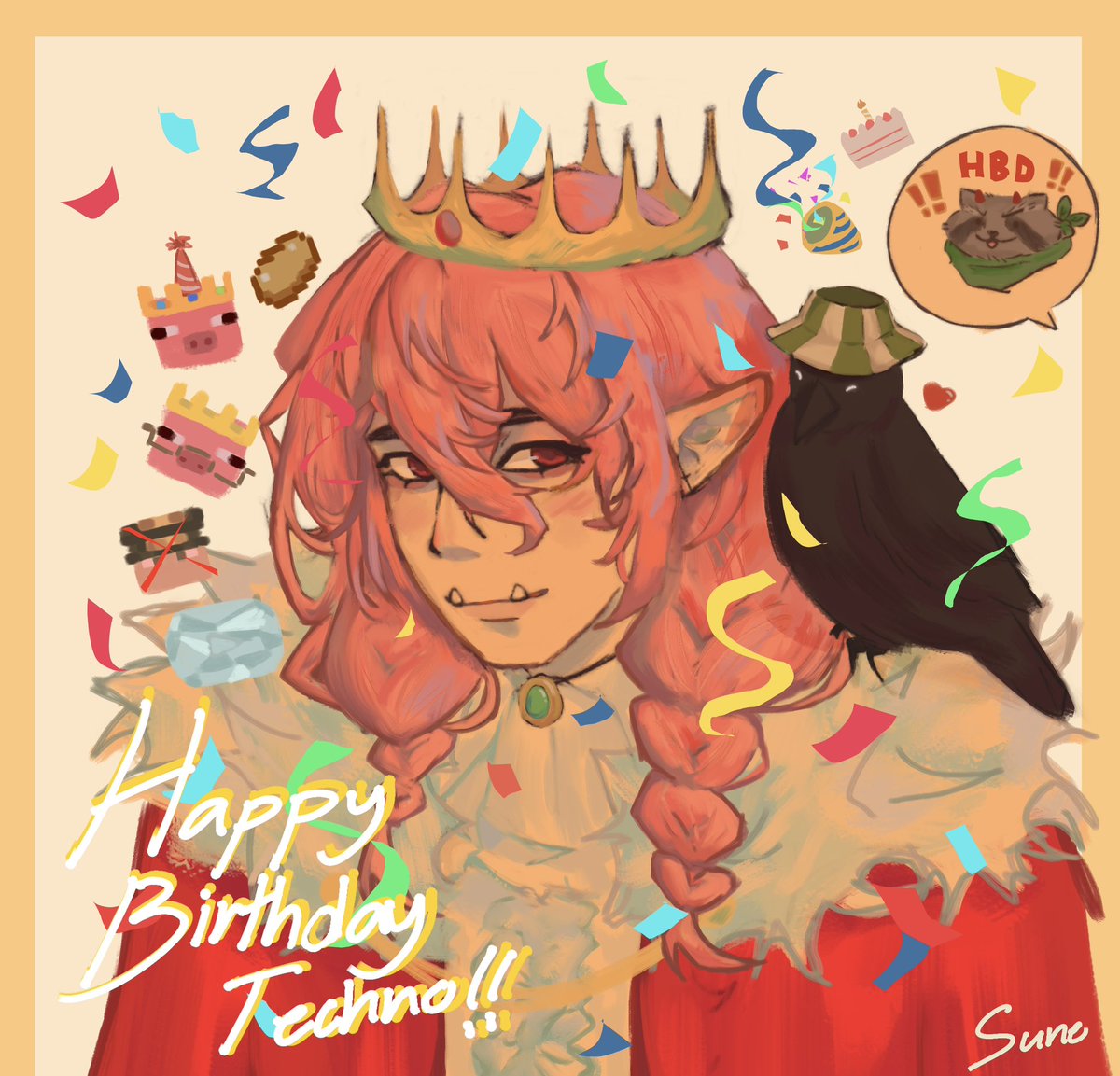 gildedscythe's tweet image. Happy birthday king!!!
#technoblade #technobladeneverdies #technofanart #technoblade26