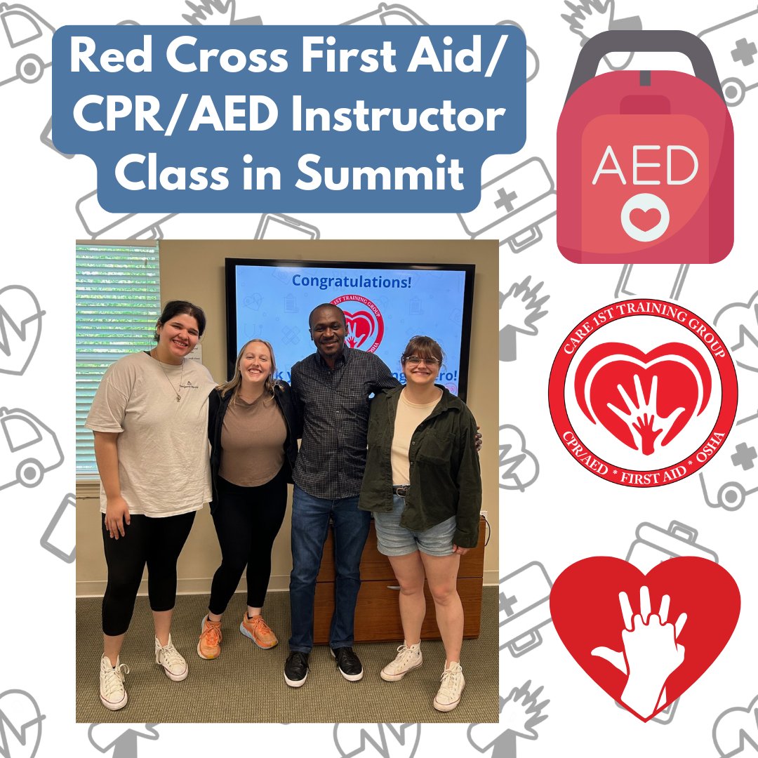 Care1stCPR's tweet photo. Instructor goals! 👏 Here's a look back at our amazing Red Cross First Aid/CPR/AED Instructor Class in Summit a couple weeks ago! 💥 Teaching lifesaving skills & building future leaders. 🔥 #Care1stCPR #Care1sttraininggroup #CPRInstructor #TrainToSave #SummitNJ https://t.co/q1Qsl2dnx5