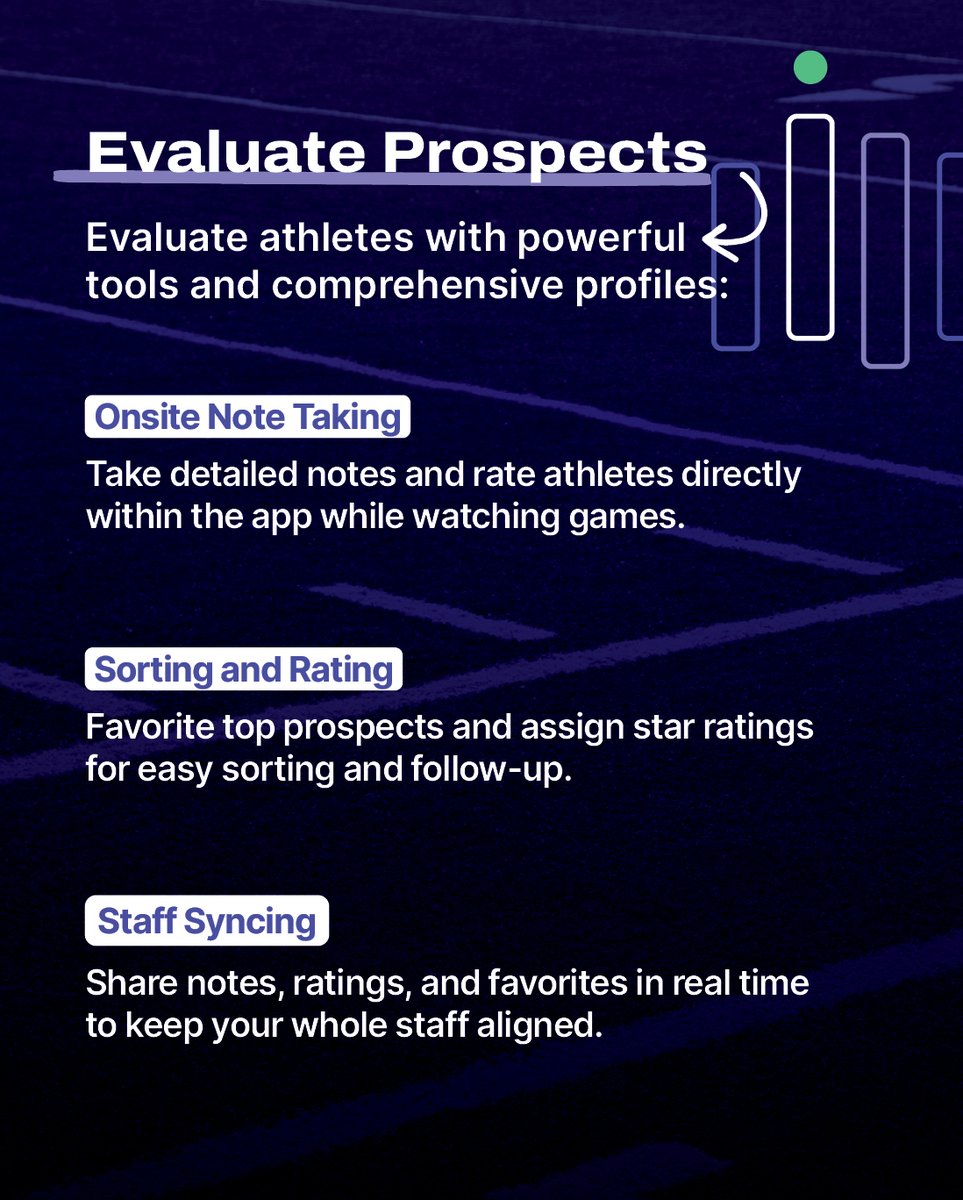 EventBeacon helps college coaches discover athletes, stay organized, and
evaluate faster on-site at recruiting events:

🔍 Instantly access athlete profiles, stats, and videos

🗂️ Build your event schedule and watchlist

⭐ Take notes, rate athletes, and sync with your staff

All