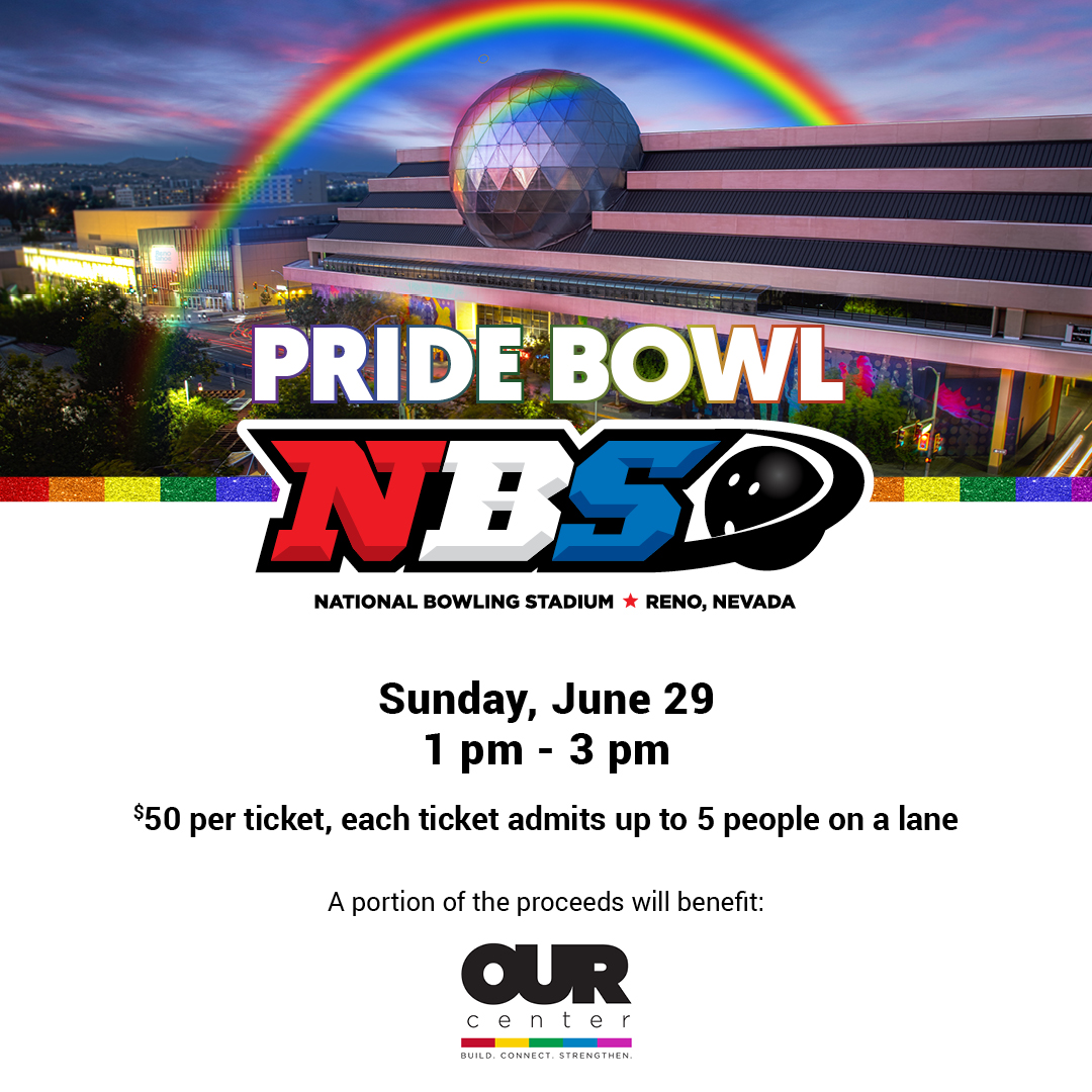 Join us for Pride Bowl on June 29th at the National Bowling Stadium. A portion of proceeds will benefit Our Center. $50/lane, up to 5 people to a lane. Shoes and bowling balls included. 1 ticket = 1 lane. 
Free parking in the NBS lot.
🎟️ bit.ly/PRIDEBOWLNBS