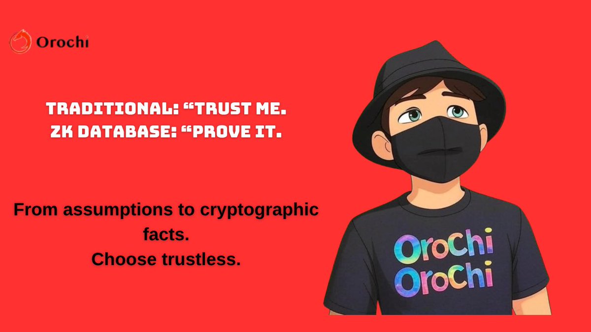 MaryamAbdu46808's tweet image. Conventional databases say: “Trust me.”
zkDatabases say: “Verify me.”

One depends on assumptions.
The other delivers mathematical certainty.

In a world full of noise, proof &amp;gt; promises.
Make the shift.

#ZKProofs #CryptoInfra #TrustlessTech #Web3Data #ONWeek4