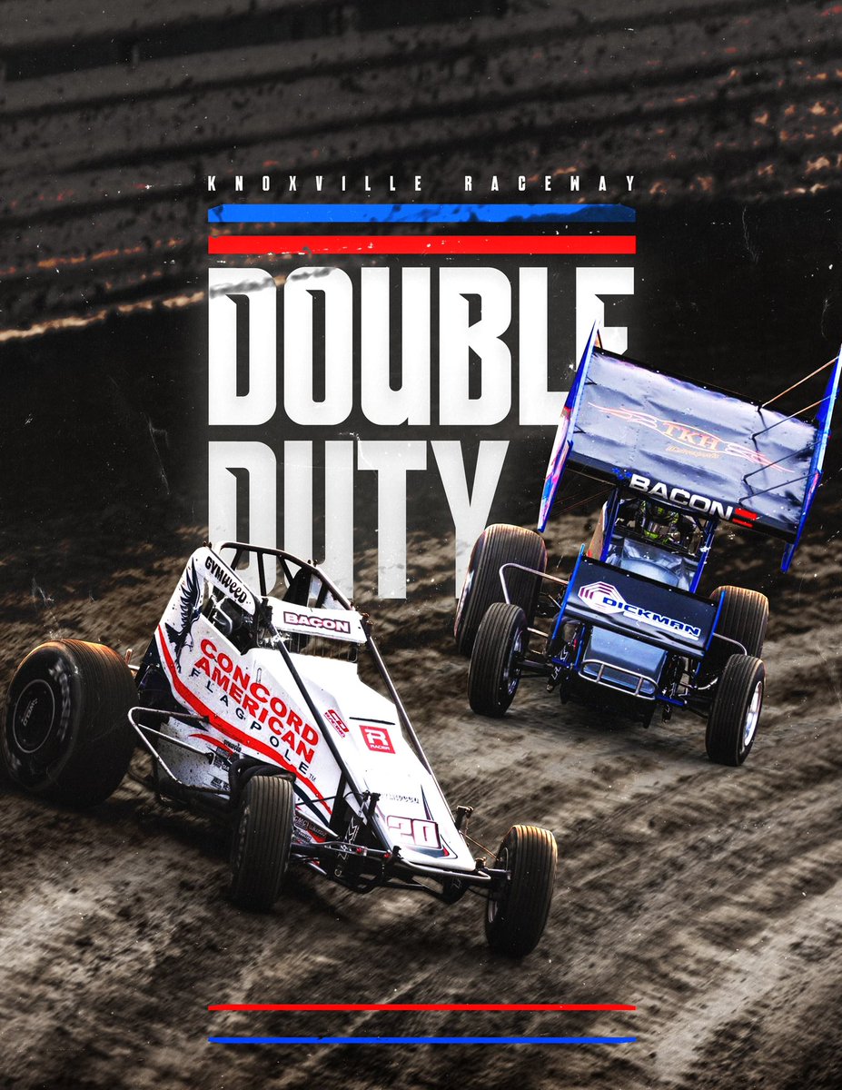 Doubling up tonight at @knoxvilleraceway tonight! Hoping to follow things up with another @usacnation win in the CD Racing #concordamericanflagpole 20 after picking one up last night. Also making our first Knoxville start of the year in the TKH 21H tonight.