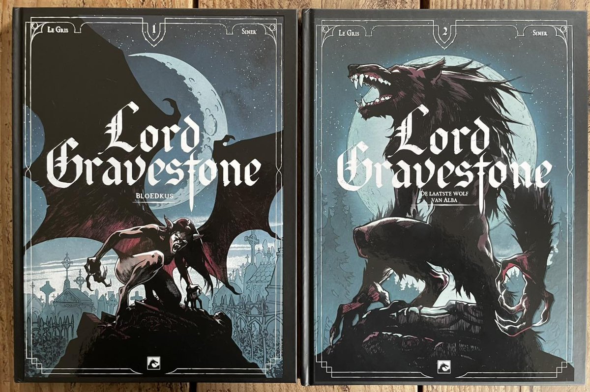 stripland_BENL's tweet photo. Bloedkus + De Laatste Wolf van Alba, de eerste 2 delen van het 3-delige #LordGravestone, verschijnen komende week bij #DarkDragonBooks. John is de enige zoon van een vampierjager, de mysterieuze Camilla is een krachtige vampier en gezworen vijand van zijn familie. #LeGris #Siner https://t.co/0eXsaJe8Lr
