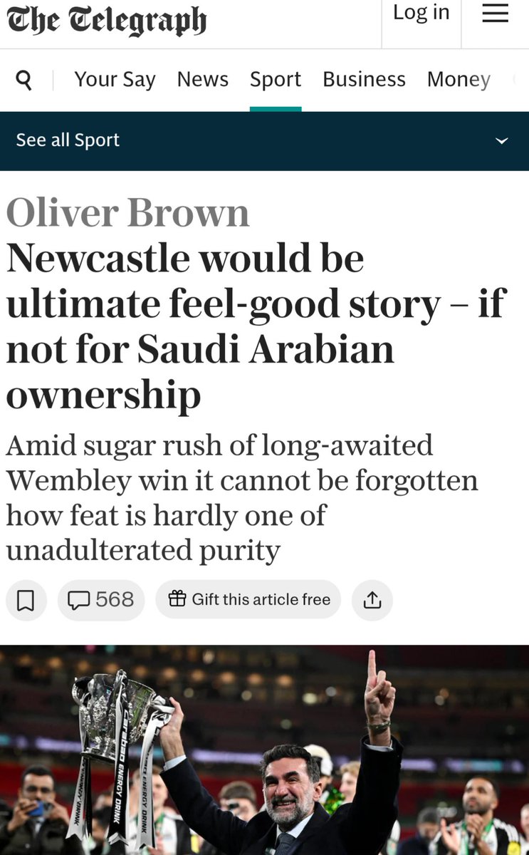 The Telegraph back in March 🙃 #NUFC