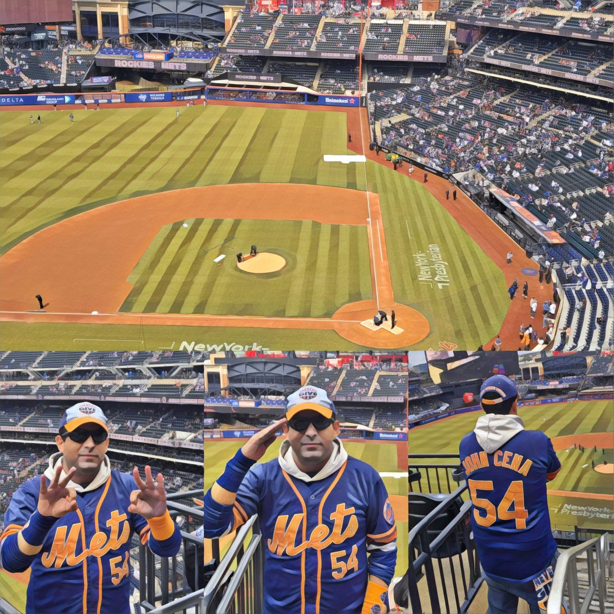 JohnCenaJersey's tweet photo. My 19th Mets Game of the 2025 Season. Gorgeous afternoon for Baseball, Kodai Senga goes on the mound today. LETS GO METS!

#kodaisenga #Mets #citifield #hustleloyaltyrespect👌👌 #ucantseeme👋 #NYMets #41seaverway #webleedorangeandblue🔶🔷 #metsnation #johncenametsfan #MLB #LGM https://t.co/AaGyYpjnPV