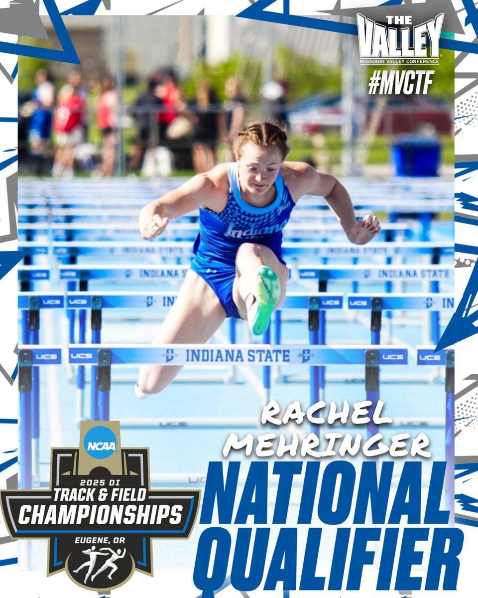 Missouri Valley Conference (@mvcsports) on Twitter photo EUGENE BOUND✈️
Rachel Mehringer of <a href="/IndStXCTF/">Sycamore Track/XC</a> secures a spot in the 2025 NCAA Championships in the 100m Hurdles, stopping the clock at 13.08‼️
#MVCTF x #NCAATF EUGENE BOUND✈️
Rachel Mehringer of <a href="/IndStXCTF/">Sycamore Track/XC</a> secures a spot in the 2025 NCAA Championships in the 100m Hurdles, stopping the clock at 13.08‼️
#MVCTF x #NCAATF