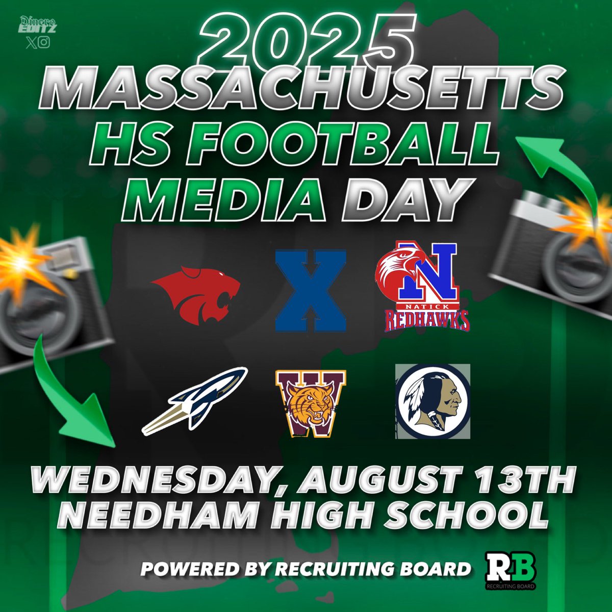 🚨 FIRST 6 CONFIRMED 🚨

Massachusetts High School Football Media Day 2025 is already off to a hot start!

✅ Needham
✅ Milton
✅ Xaverian
✅ Natick
✅ Weymouth
✅ Foxboro

3 played in the Super Bowl. ALL made the playoffs.

August 13th is gonna be SPECIAL.