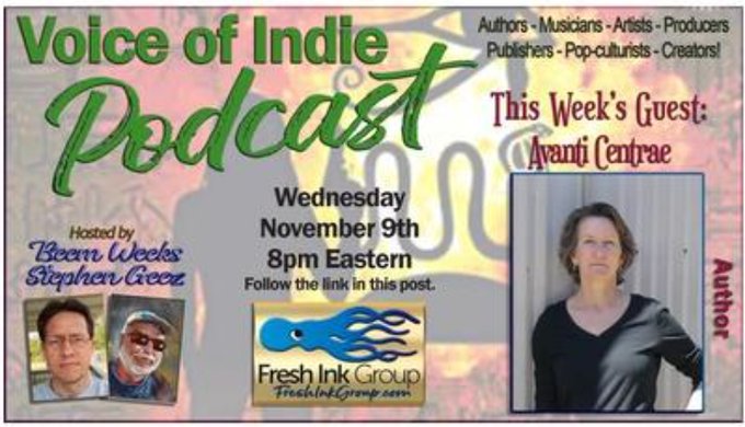 avanticentrae's tweet photo. Did you hear this fun VOICE OF INDIE #Podcast? 
📻🔘

Hosts @StephenGeez and @BeemWeeks were a ton of fun!

https://t.co/rtAShtSvlB 

#awardwinning #thriller #bestseller #ASMSG #bookboost #action #science #FIG #mystery #booktwt #actionbook #bestselling
@VoiceOfIndie https://t.co/otvkSMYglu