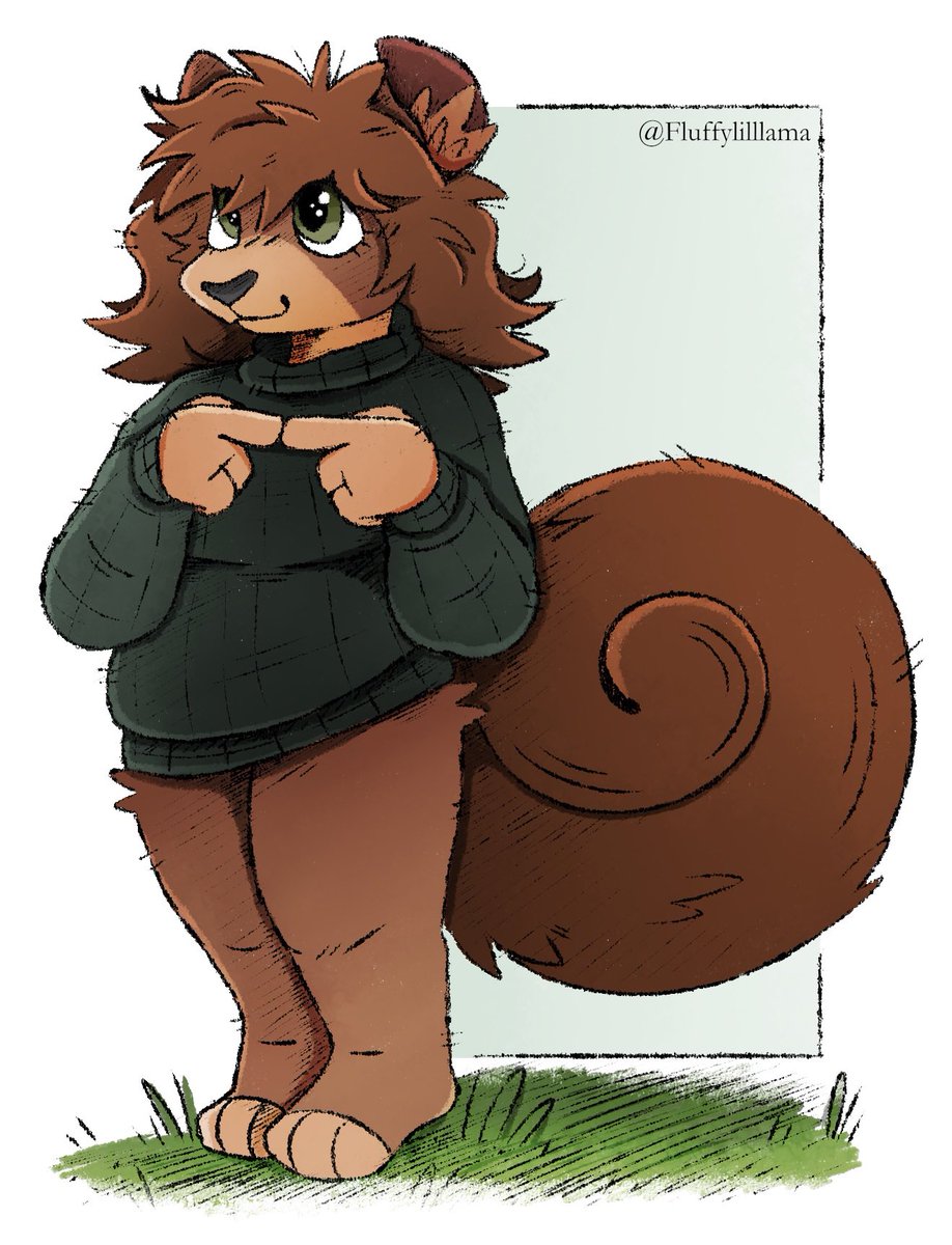 also HUGE shoutout to <a href="/fluffylilllama/">Cauliie🌻</a> for this ABSOLUTE PEAK drawing of my sona, i urge you to check him out hes rly great