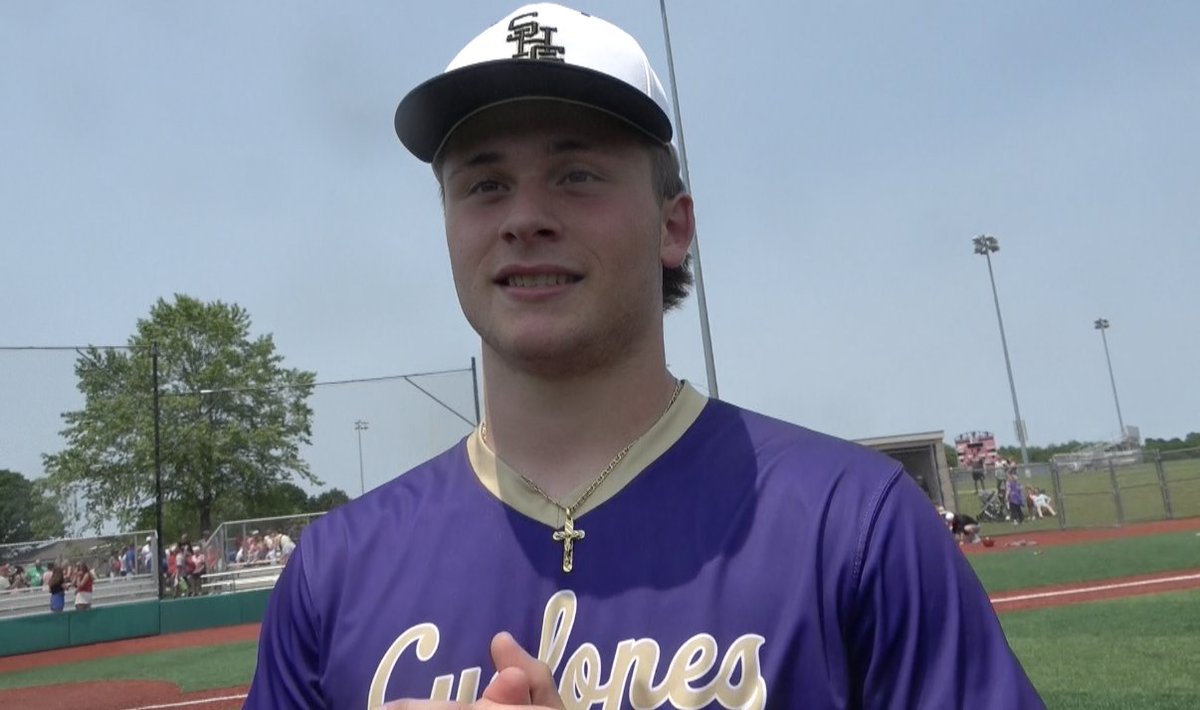 Channel1450com's tweet photo. Sacred Heart Griffin Baseball Talks Sectional Title Victory  https://t.co/9IcNFxUDWU https://t.co/6nbcpVgBix