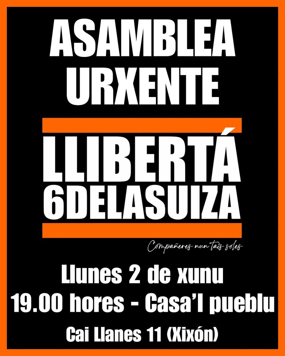🔽Tenemos novedades🔽
 
El juez del caso ha desestimado la solicitud de la separación de las dos penas y la suspensión de la pena de prisión.

Ante esto llamamos a la organización y a seguir construyendo, entre todas, la resistencia y la solidaridad.

PAREMOS LA REPRESIÓN💪🏽🧡