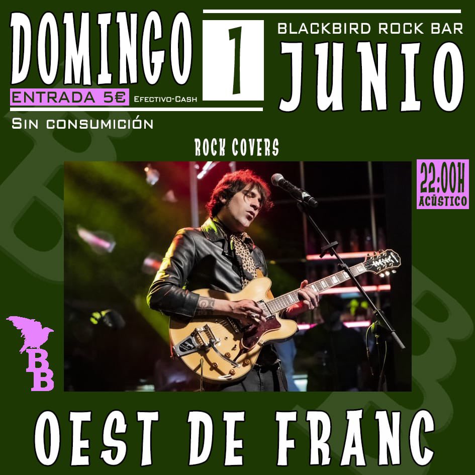 Blackbird Rock Bar (@blackbirdrockba) on Twitter photo Mañana domingo <a href="/OestdeFranc/">Oest de Franc</a> ! A las 22h! Reservas por MD en rrss o al mail blackbirdrockbar@gmail.com! #rock #folk #domingo #blackbirdrockbar #madrid #livemusic #conciertos #conciertosmadrid #musicaenvivo #sunday #barriodelasletras #junio #music #musica Mañana domingo <a href="/OestdeFranc/">Oest de Franc</a> ! A las 22h! Reservas por MD en rrss o al mail blackbirdrockbar@gmail.com! #rock #folk #domingo #blackbirdrockbar #madrid #livemusic #conciertos #conciertosmadrid #musicaenvivo #sunday #barriodelasletras #junio #music #musica