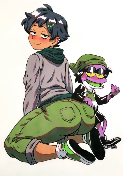 Julie Wu She is an OC I drew before imagining Marcy's daughter! The friend next to her is her partner! Julie inherited her beautiful mother's looks haha! The children of the three musketeers, including her, will go on adventures when they become adults! It was a fun project!
