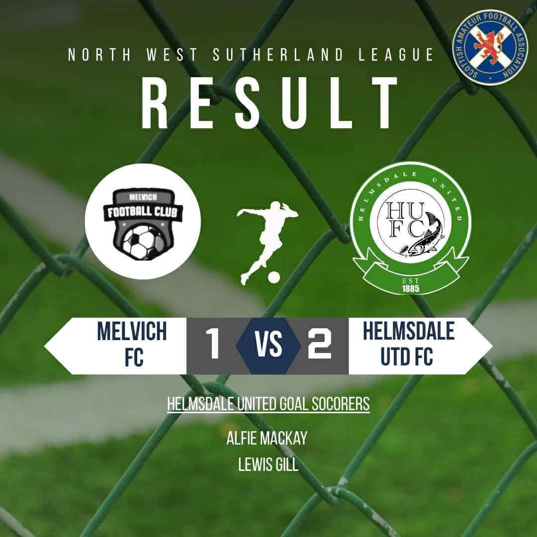3 points in the Strath Derby 👏🏻

The lads got the job done today over in Melvich in tough conditions, with goals from Alfie Mackay and Lewis Gill.

Next weekend it’s another derby game, this time at home to Brora Wandies in the league.

HUFC 💚