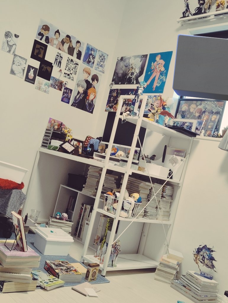 部屋を掃除すると逆に汚くなるの謎だ…漫画とかフィギュアとか物が多い