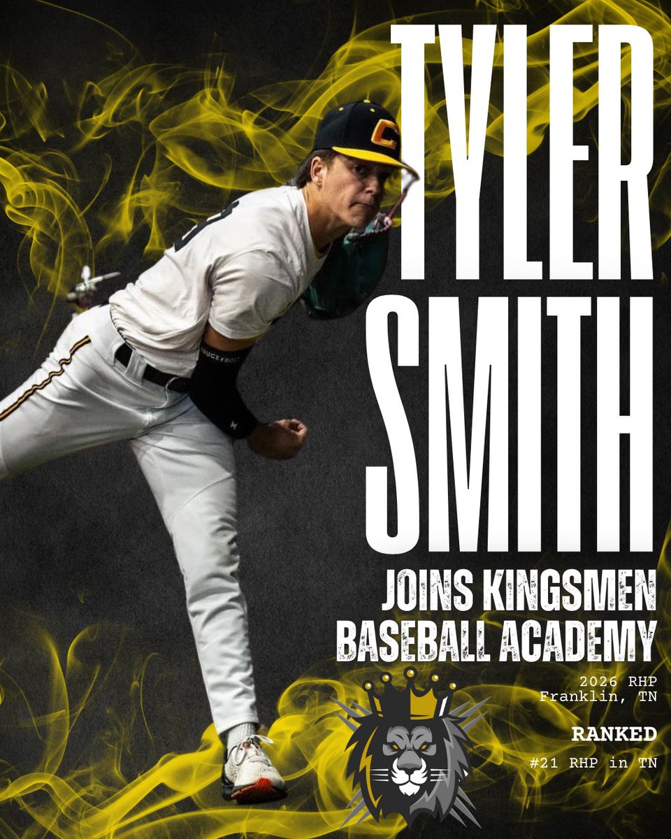 Incoming Kingsman!!
Welcome Tyler Smith to the family👑
#kingsmenbaseballacademy