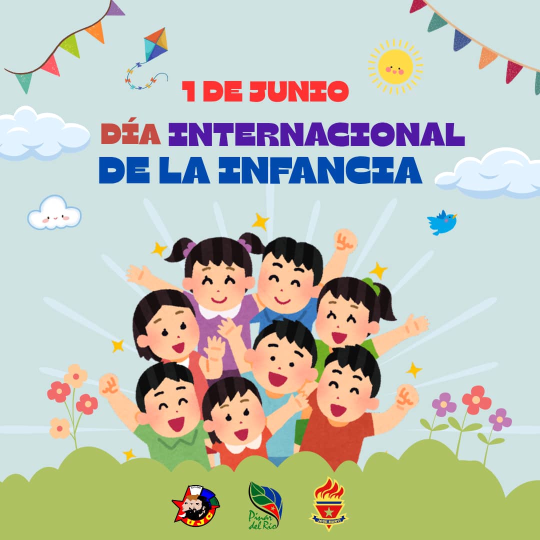 Mañana 1ro de Junio se celebra el día internacional de la INFANCIA..
Muchas felicidades a todos nuestros niños y niñas #Cuba
