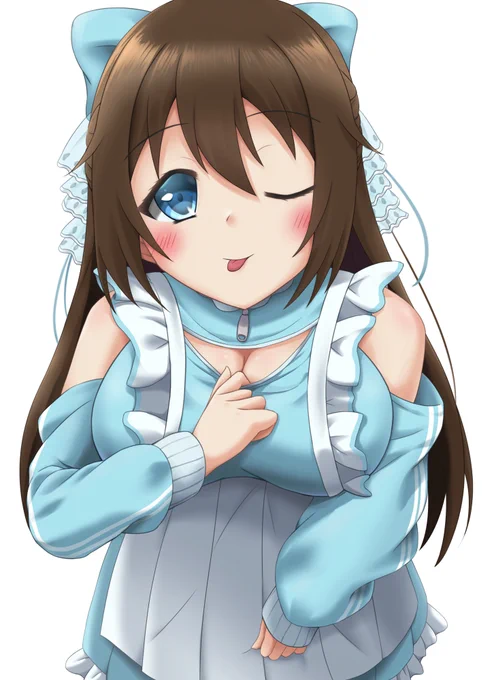 「あ、先輩じゃん、ちーっす!ウチら今度の学園祭で喫茶店やるんで!来てくれるっしょ?」…ったく桜坂のやつ相変わらず勝手だな…まあ一応顔出してやるか…「おかえりなさいご主人様 あ、いつもと雰囲気違ってドキッとしちゃいました?ふふっ、ついでにこれはサービスです、ちらっ」みたいなね?