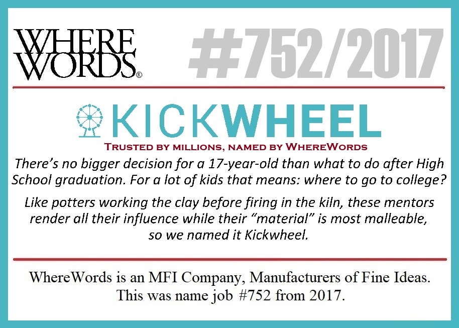 WhereWords's tweet photo. #yeswenamedit #Kickwheel “Trusted by millions, named by @WhereWords.” @collegefairapp acquired by @stradaeducation @RuthVWatkins @StephenMoret @citizenross #naming #branding #trademarks #corporateidentities #brandnames #productnames #brandextensions #verbalbranding #stevethenamer #NAMEMAN #cloud #cleantech #solar #greentech #edtech #fintech #foodtech #medtech #biotech #govtech #martech #insurtech #infosec #gamedev #appdev #digitalhealth #retail #rebranding #renaming #venturecapital #startups #spinoffs #mergers #marketing #tradeshows #healthcare #insurance #microprocessors #semiconductors #cybersecurity #entrepreneurs #advertising #PublicRelations #ArtificialIntelligence #college #MachineLearning #MachineControl #robotics