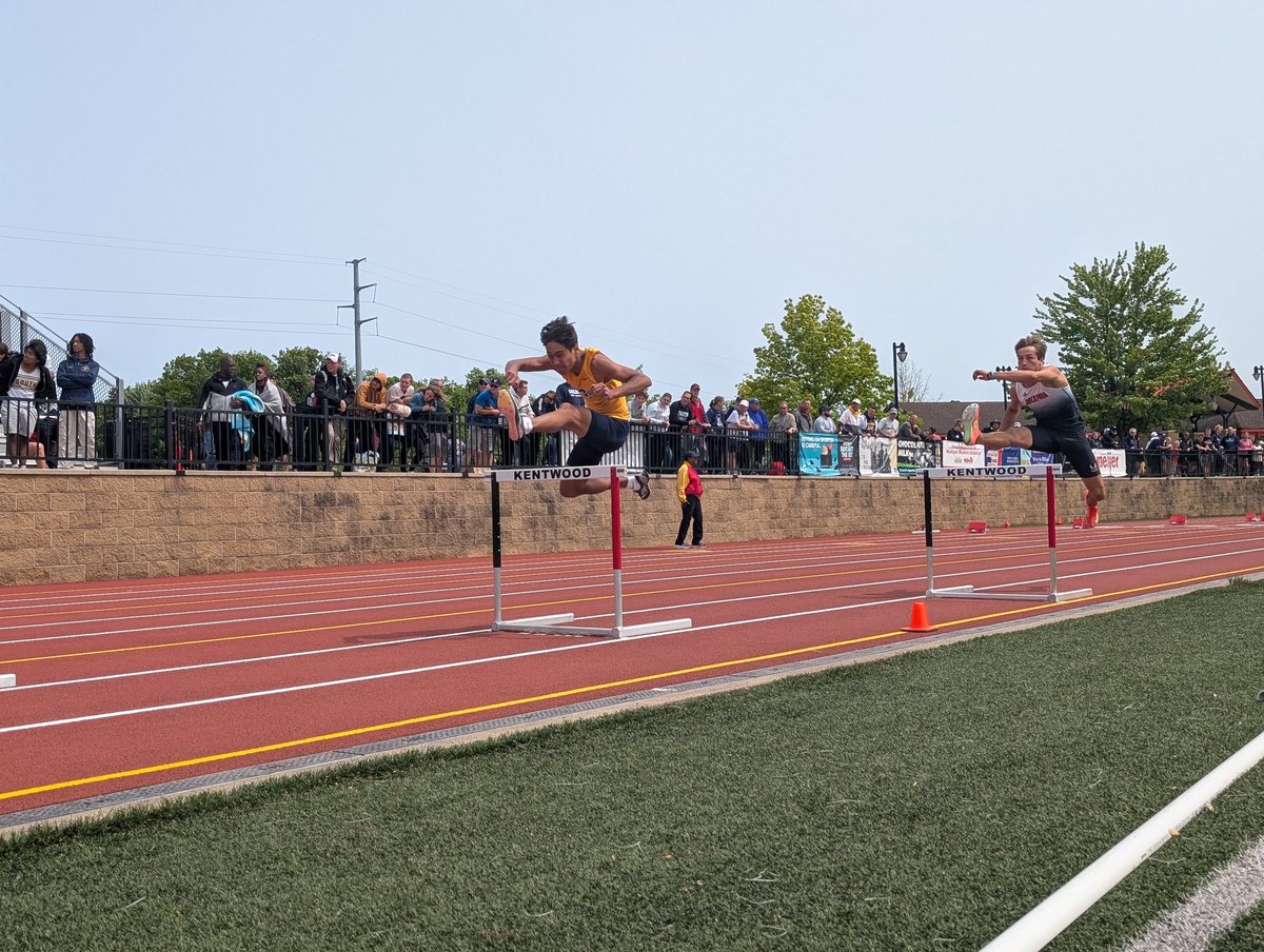 The fastest freshman in the 300m hurdles here today, Chanon Palmer, takes 22nd.
