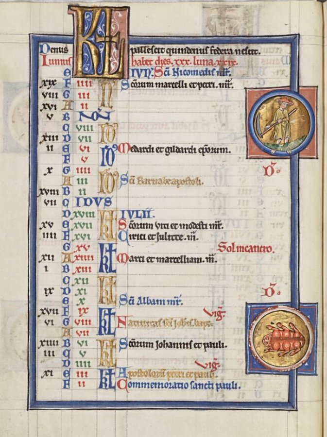 Ennius (@red_loeb) on Twitter photo June is the time for scything the grass but watch those feet! 😳
#MedievalCalendar
BnF MS 1186; Psalter of St Louis & Blanche de Castille; 13th century; f.4v <a href="/GallicaBnF/">Gallica BnF</a> June is the time for scything the grass but watch those feet! 😳
#MedievalCalendar
BnF MS 1186; Psalter of St Louis & Blanche de Castille; 13th century; f.4v <a href="/GallicaBnF/">Gallica BnF</a>