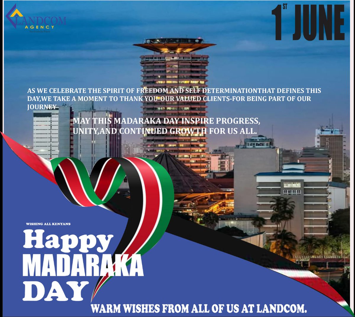 Asbel Kemboi. (@asbelkemboi7) on Twitter photo Madaraka Day reminds us of the power of voice,vision and victory. As we honor the heroes of our past,let us live with intention—building a Kenya rooted in freedom,dignity and limitless possibility. Happy Madaraka Day to all! 🇰🇪
<a href="/LandcomAgency1/">Landcom Agency</a>
#MadarakaDay2025
#LandcomAgency Madaraka Day reminds us of the power of voice,vision and victory. As we honor the heroes of our past,let us live with intention—building a Kenya rooted in freedom,dignity and limitless possibility. Happy Madaraka Day to all! 🇰🇪
<a href="/LandcomAgency1/">Landcom Agency</a>
#MadarakaDay2025
#LandcomAgency