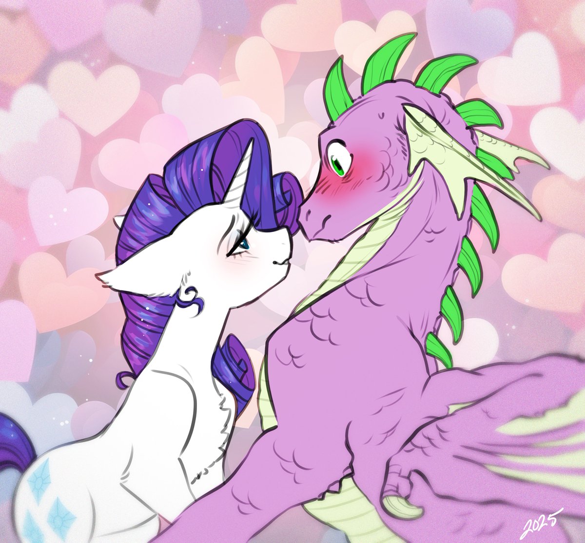 "Spikey Wikey!!! Look at you all grown up and ever so handsome!!!"

#rarity #mlpfim #spike #adultSpike 

Rarity doesn't look too bad for her age either tbh.

#RERDRAW I did a redraw of an ancient cringe art lol XD