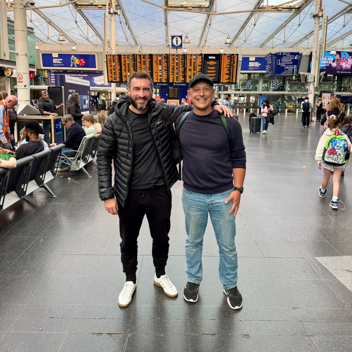 FFHMedia's tweet image. Founders of #FootballforHumanity and @NYSASweden re-group to discuss global projects. Let’s go! 🤝