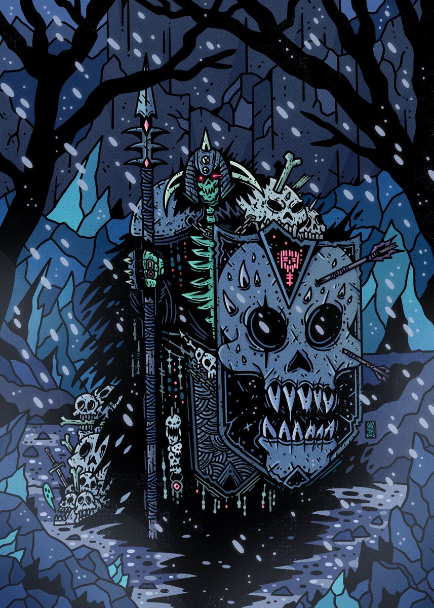 uppermindink's tweet image. Amid frozen ruins, where the road met its end, Death awaited one final battleβ¦πβοΈ