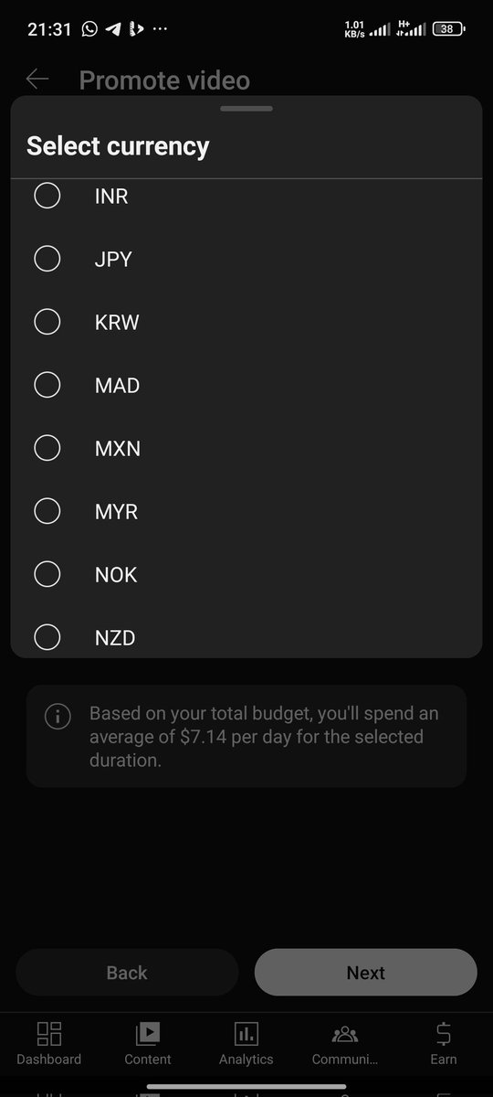 HeSawGodLess's tweet photo. @YouTube you always sideline Nigerian creators out of the better stuff why?, this are the only currencies and more available for running ads except in NGN, and top that our cards always decline,find a solution for us like how FB did.
Nigerian top content creators saying nothing https://t.co/jGHypjjjqU