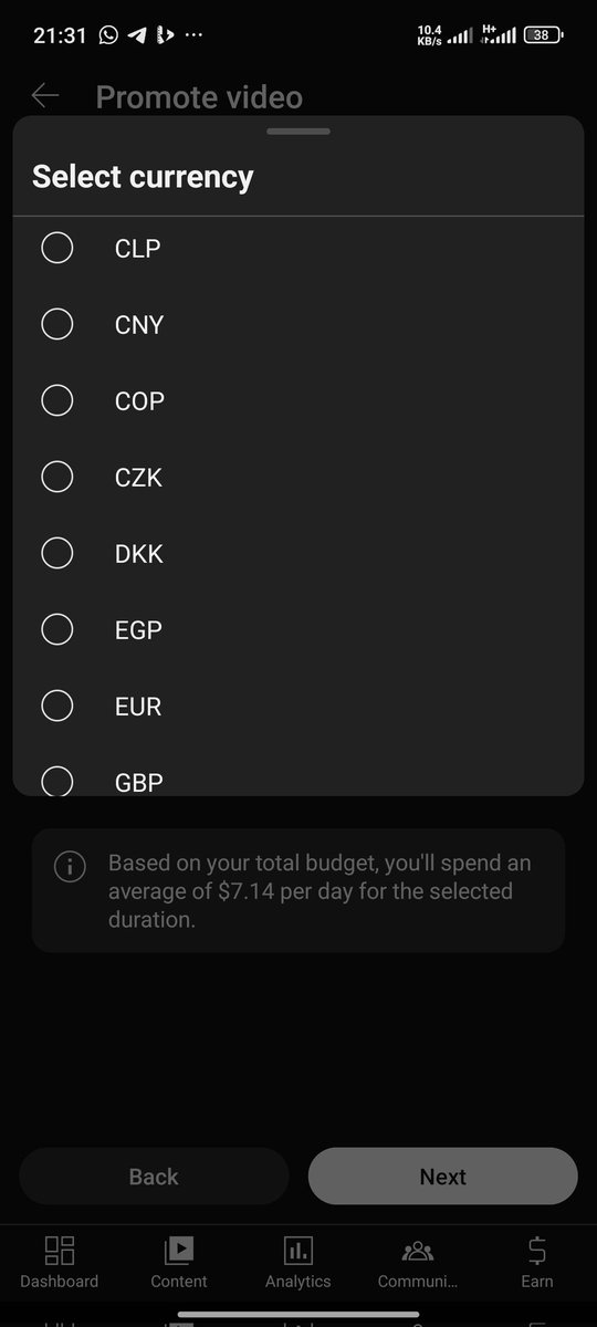 HeSawGodLess's tweet photo. @YouTube you always sideline Nigerian creators out of the better stuff why?, this are the only currencies and more available for running ads except in NGN, and top that our cards always decline,find a solution for us like how FB did.
Nigerian top content creators saying nothing https://t.co/jGHypjjjqU