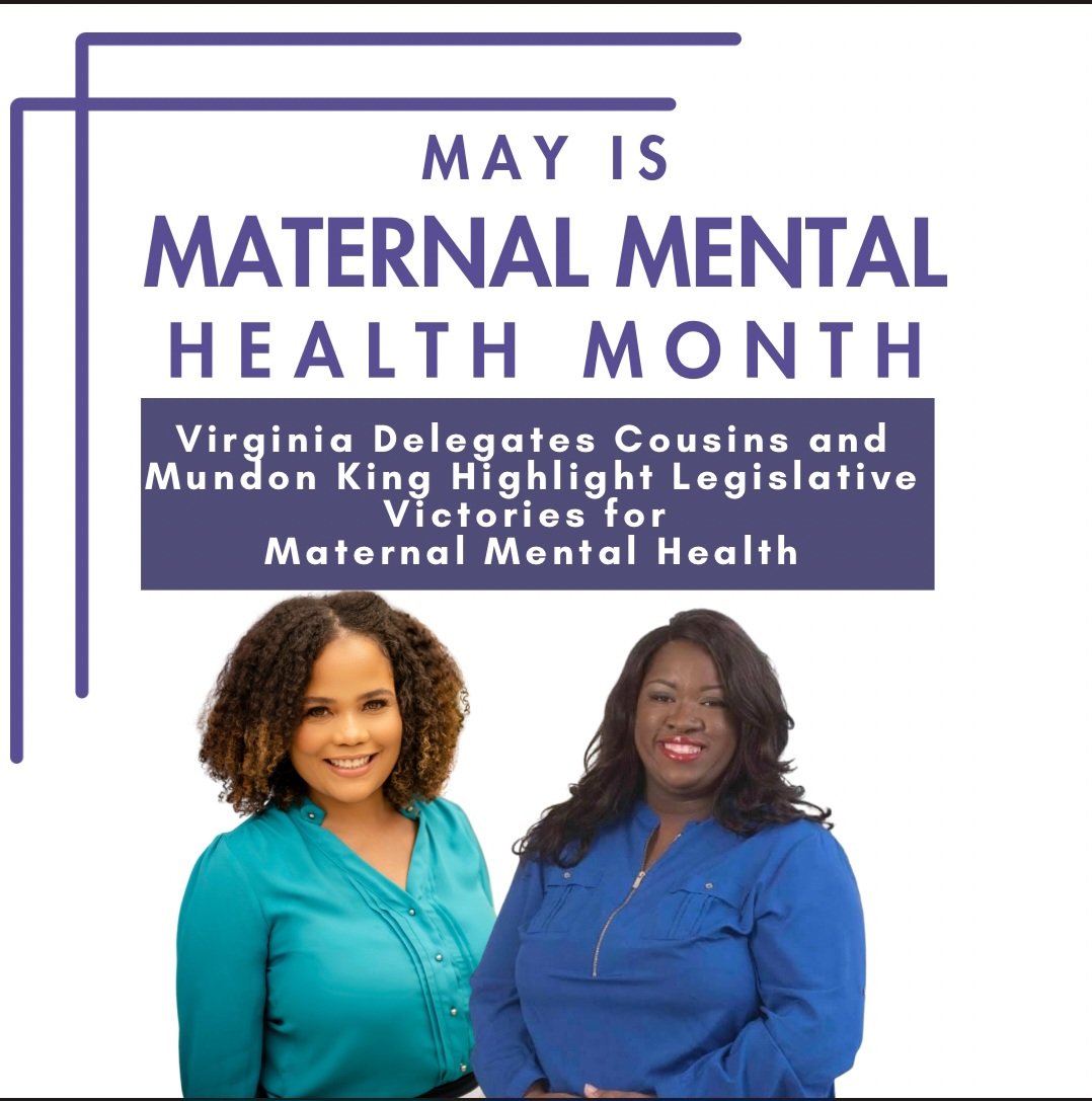 Rae_Cousins23's tweet image. I was proud to work with @CandiMundonKing on legislation to address maternal mental health in Virginia this year. Thank you Delegate for your continued leadership on improving maternal health outcomes in Virginia!
