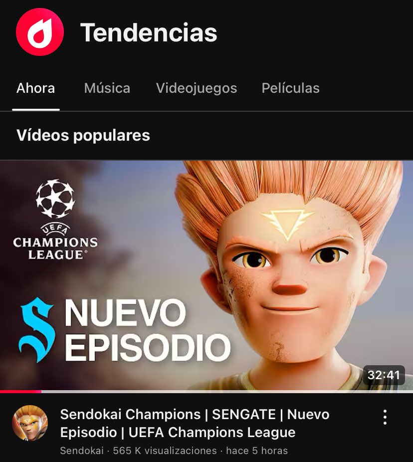 SENDOKAI SENGATE ENTRA EN EL TOP 1 EN TENDENCIAS en YOUTUBE ❤️