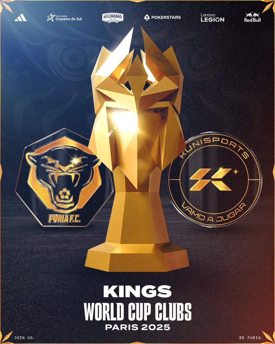 Campeões no Brasil, agora rumo ao topo do mundo! ☝️🌎

Com a cidade em clima de festa, a pantera estreia em Paris no gramado da #KingsWorldCupClubs neste domingo!

⚔️ #FURIAFC vs <a href="/kunisport/">Kunisports</a> 
⏰ 16h 🇧🇷 /21h 🇫🇷 /13h 🇲🇽 

#DIADEFURIA