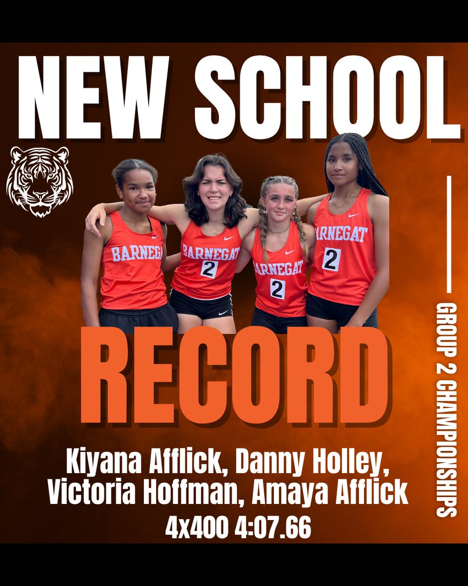 🚨🚨ANOTHER RECORD GOES DOWN!! Congratulations to this awesome 4x4 team- ran a relay PR and snagged the record from 2010 🚨🚨

<a href="/bengalpride67/">John Germano</a> <a href="/BarnegatSchools/">Dr. Brian Latwis</a>