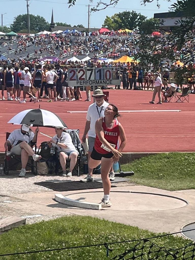 Paige Corter takes 15th at State shot put! Paige, we are so proud of you!