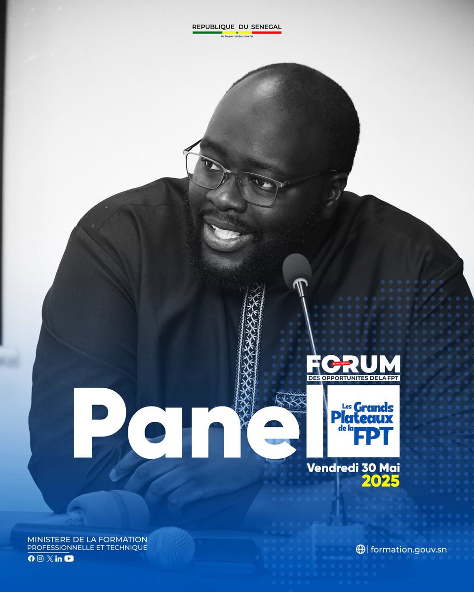 Mefpt_sn's tweet photo. FORUM DES OPPORTUNITÉS DE LA ZONE SUD

Retour en images du Panel sur la ￼ la formation professionnelle dans l’agenda national de transformation, Vision Sénégal 2050 ￼￼

#senegal20250 #forum #mfpt #Sénégal #ministèrefpt https://t.co/Qwffj9ZQUr