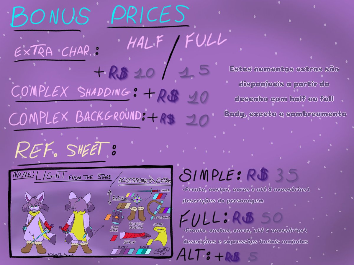 StarUmbreon1's tweet photo. (🇧🇷) Finalmente estou abrindo de novo minhas comissões

Aceito receber em até 3 pedidos de cada vez. Estarei aguardando ansiosamente ^^
Aqui abaixo estão os detalhes e valores, qualquer dúvida é só contatar na DM
-- https://t.co/dtanq2TJJc