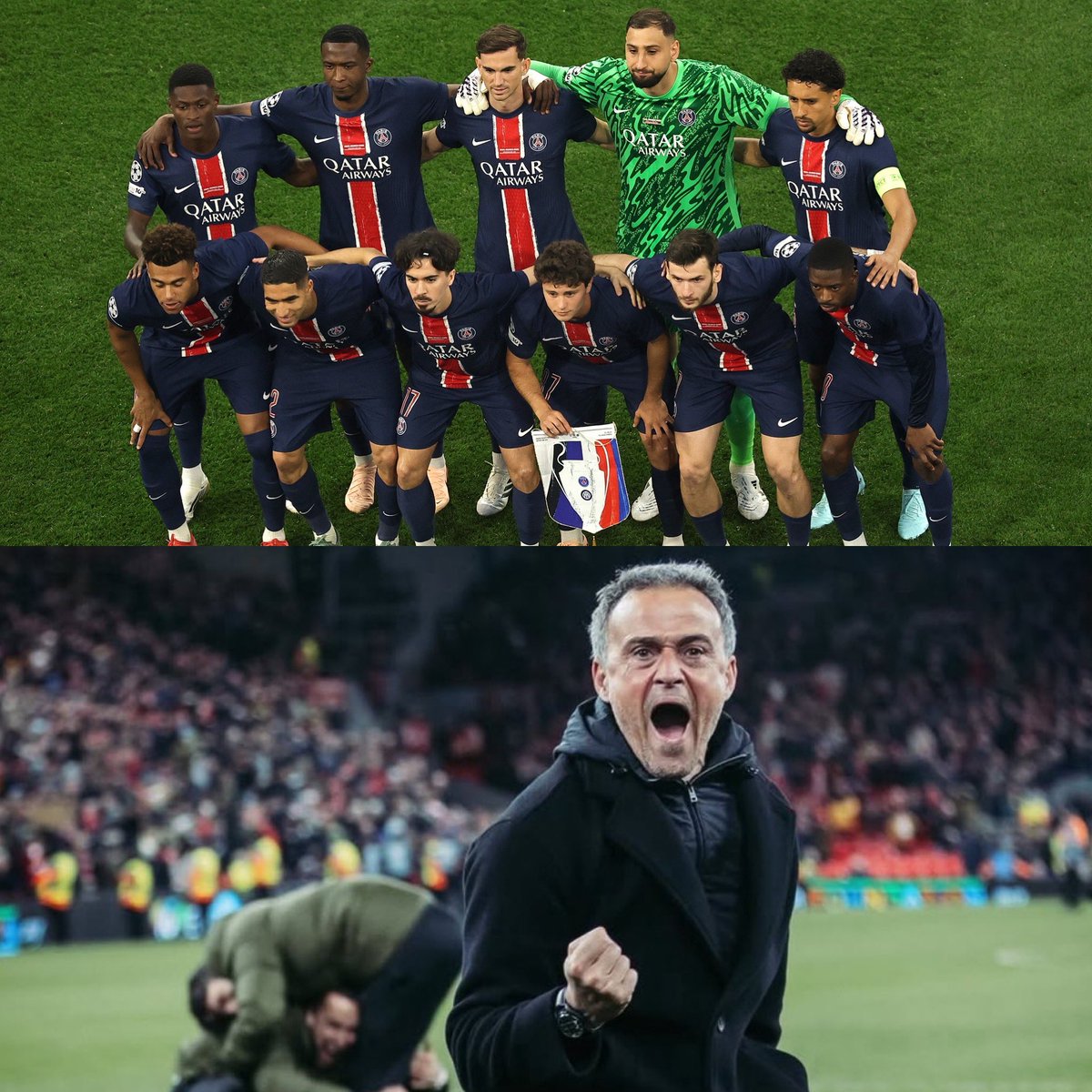 En los últimos 12 años, por el PSG pasaron Ancelotti, Ibra, Di María, Neymar, Messi, Mbappé, entre otros. No pudieron ganar la Champions. 

Se fueron todos y Luis Enrique la gana en su segunda temporada con un equipo que no supera los 24 años en promedio y juega puro fútbol