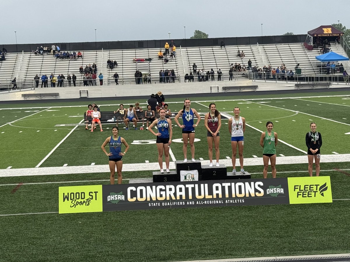 Junior <a href="/brooke_chapman4/">brooke chapman</a> is your Regional Champion in the 1600m and came back to place 4th in the 800m run! She advances to State in both events next Saturday at Jesse Owens! Congrats!