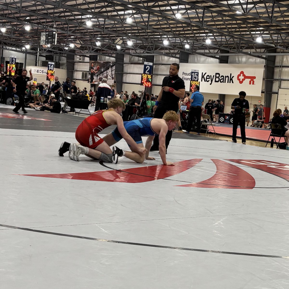CavalierWRSTL's tweet photo. You always want to see how guys respond to adversity. After dropping bouts in rnd 1 Jack Lesher &amp; Joe Burch respond well. 

Jack Lesher, CWC over Lucas Hageman, VWCI (TF 11-0 (4:00))

Joe Burch, CWC over Colby Celuck, CART (F 3:30)

#kaboom 💥
#u23nationals 
#Gohoos https://t.co/upicu0sDtd