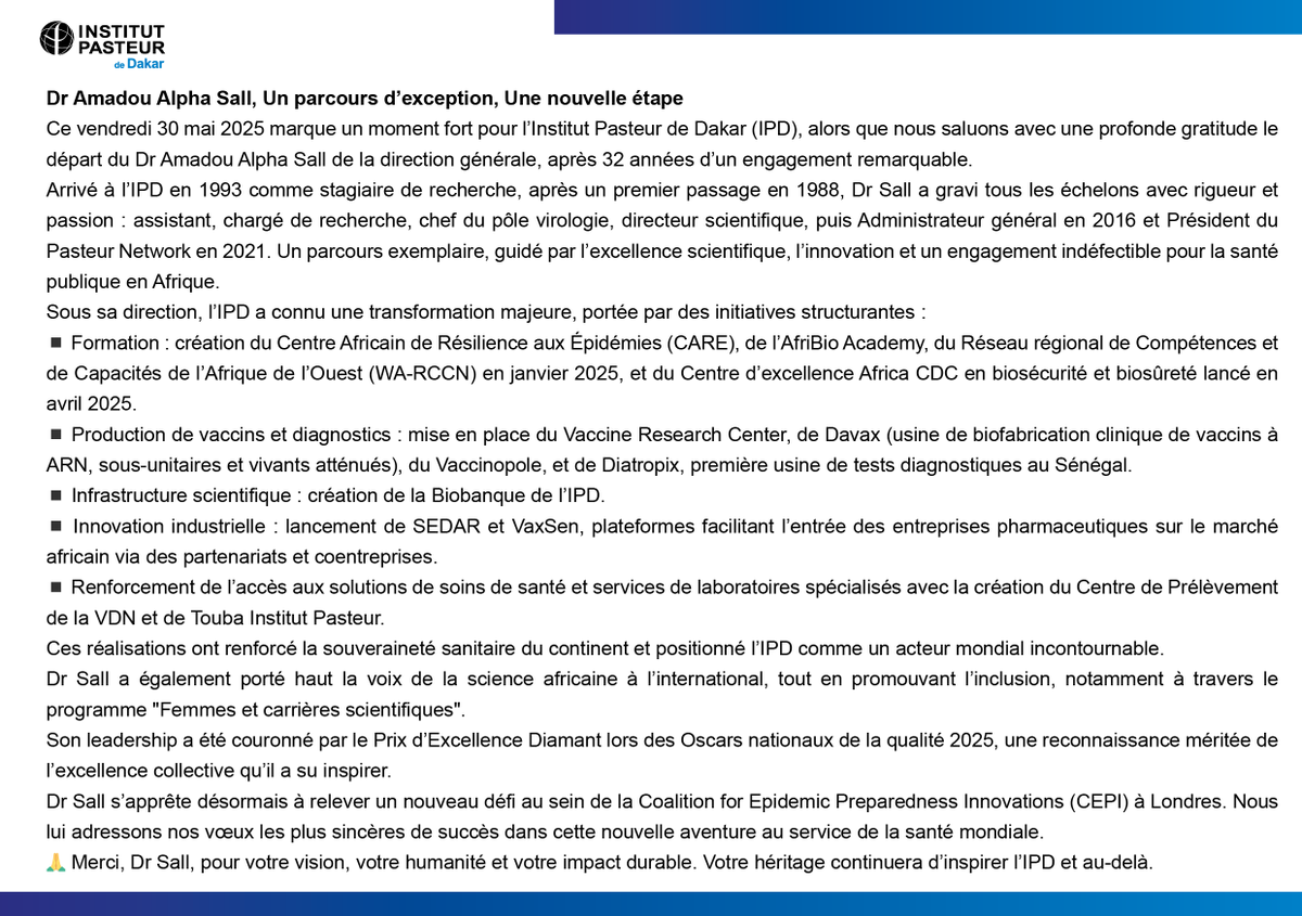 Institut Pasteur de Dakar tweet media