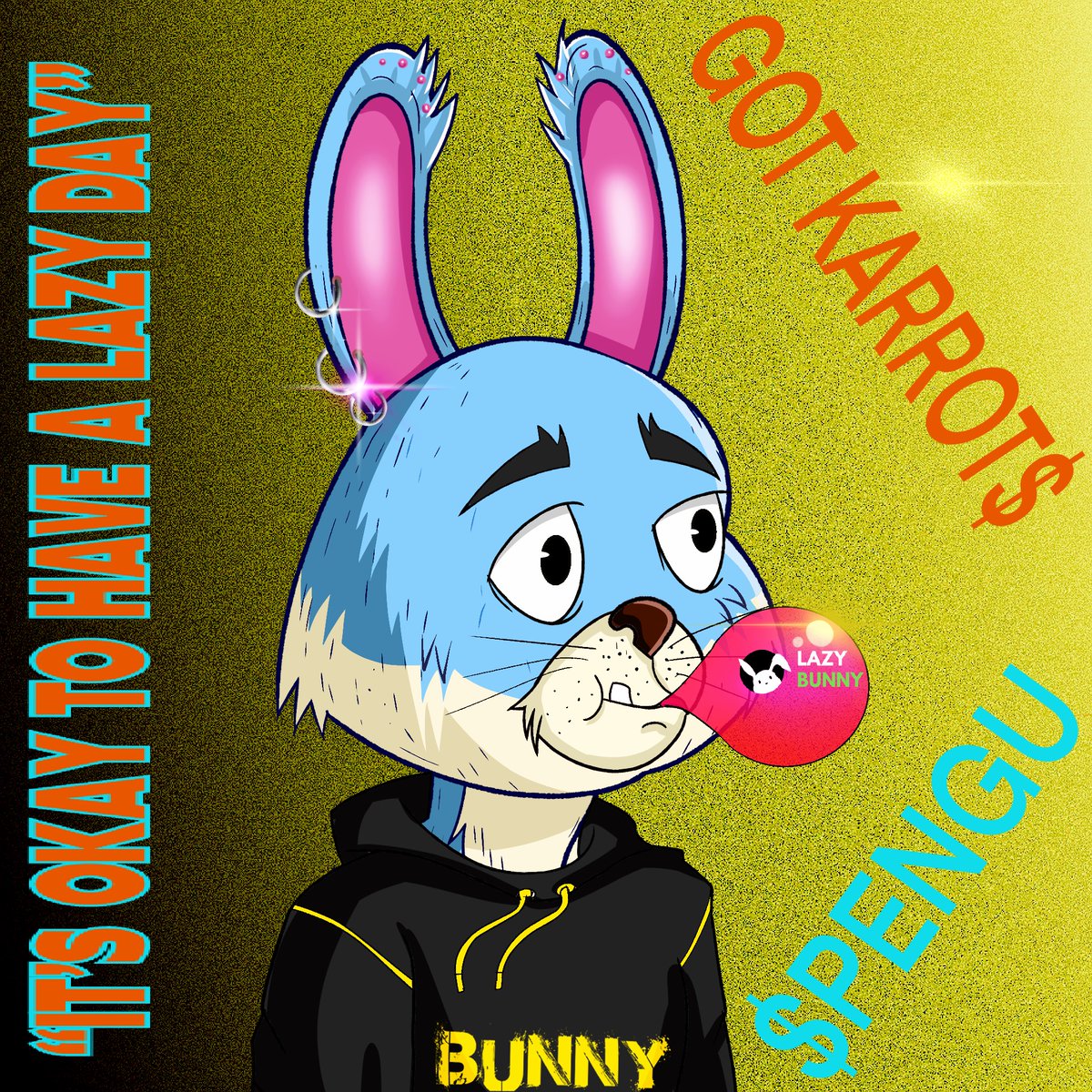 It's time Ya Filthy Animals! Burn Your Karrots today to receive $Pengu Must have a Sol Wallet 👀
Holders can collect Karrots🥕 daily and Non holders can collect by engaging. We Stack Karrots 🥕🥕🥕 We BurN Karrots 🔥🔥🔥
Rule #1: Have FuN 🤩
#LB4L LAZYBUNNY4LIFE