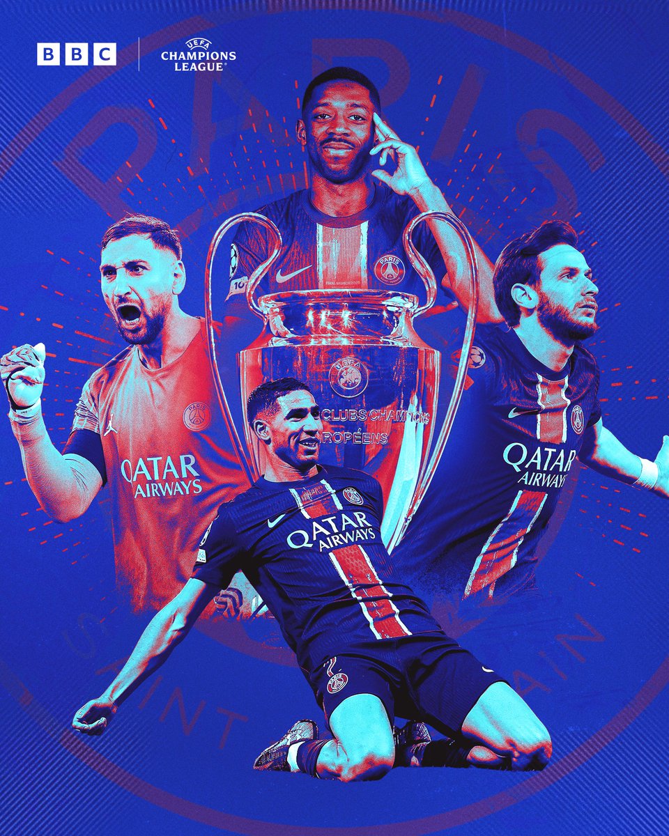 BBCSport's tweet image. PSG ARE EUROPEAN CHAMPIONS! 🏆