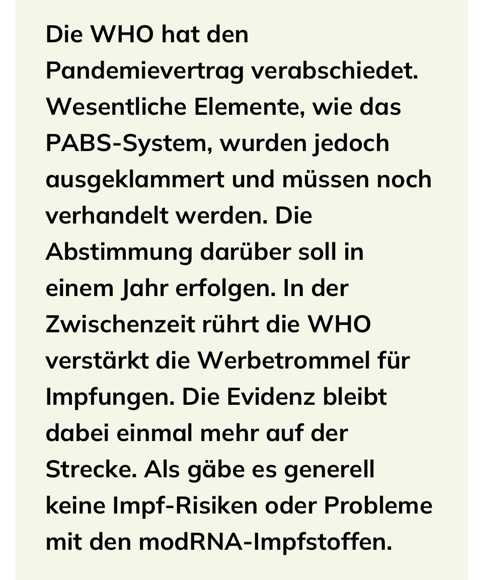 1/ „Denn künftig sollen Impfstoffe in 100 Tagen ab der genetischen Identifizierung des Erregers hergestellt werden, wie es Impflobbyisten wie CEPI oder GAVI forcieren, den neben der Gates-Stiftung wichtigsten Geldgebern der WHO. … Es wird nicht gefragt, ob neue Impfstoffe, …