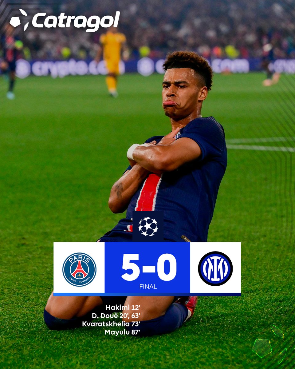 PASEO DEL PSG EN MUNICH! Paris Saint-Germain humillo 5-0 al Inter y se  coronan campeones de la Uefa Champions League. #UCLfinal