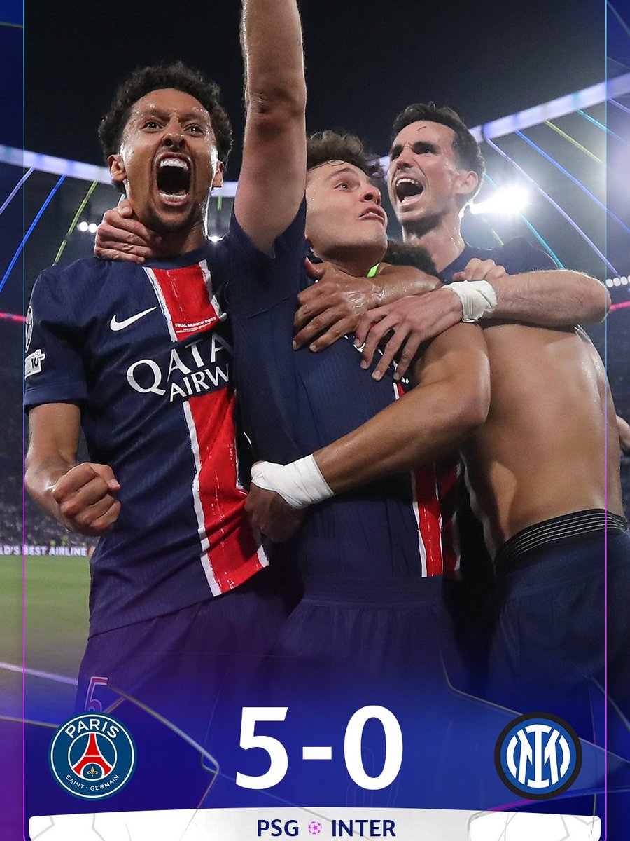 Nunca se vio algo así....
#PSG 5 - 0 #INTER