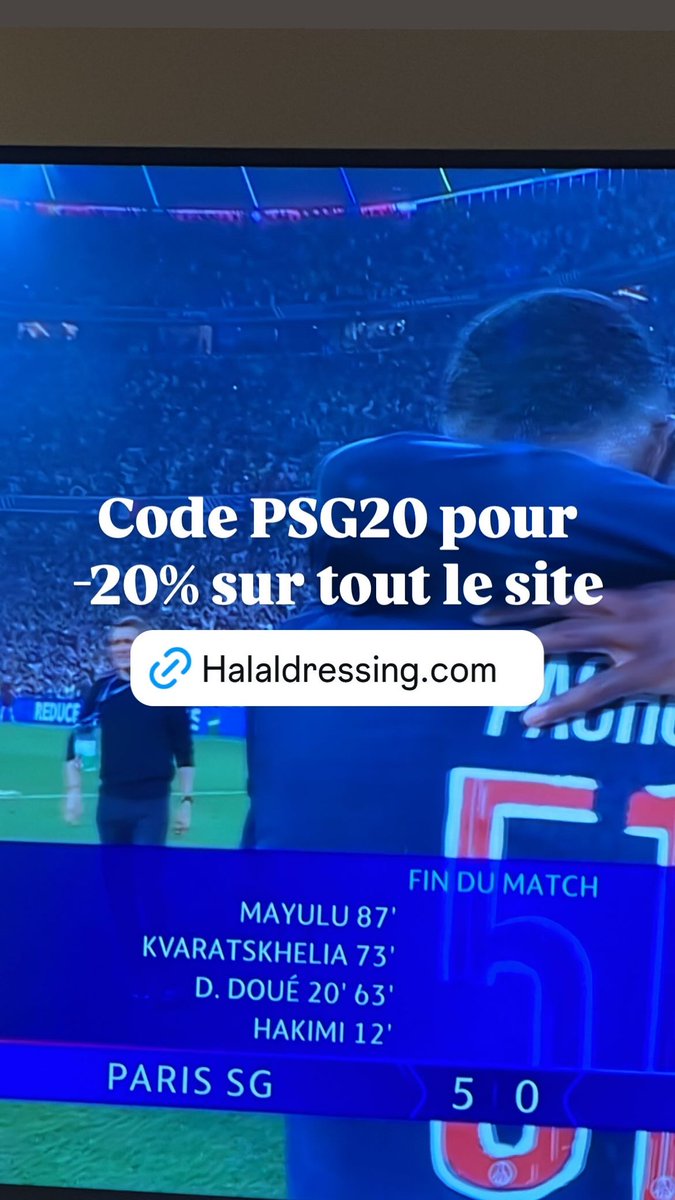 halaldressing's tweet image. Code PSG20 pour -20% sur tout le site Halaldressing.com
